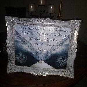 CHRISTIAN SCRIPTURE Framed artwork Isaiah 43:2